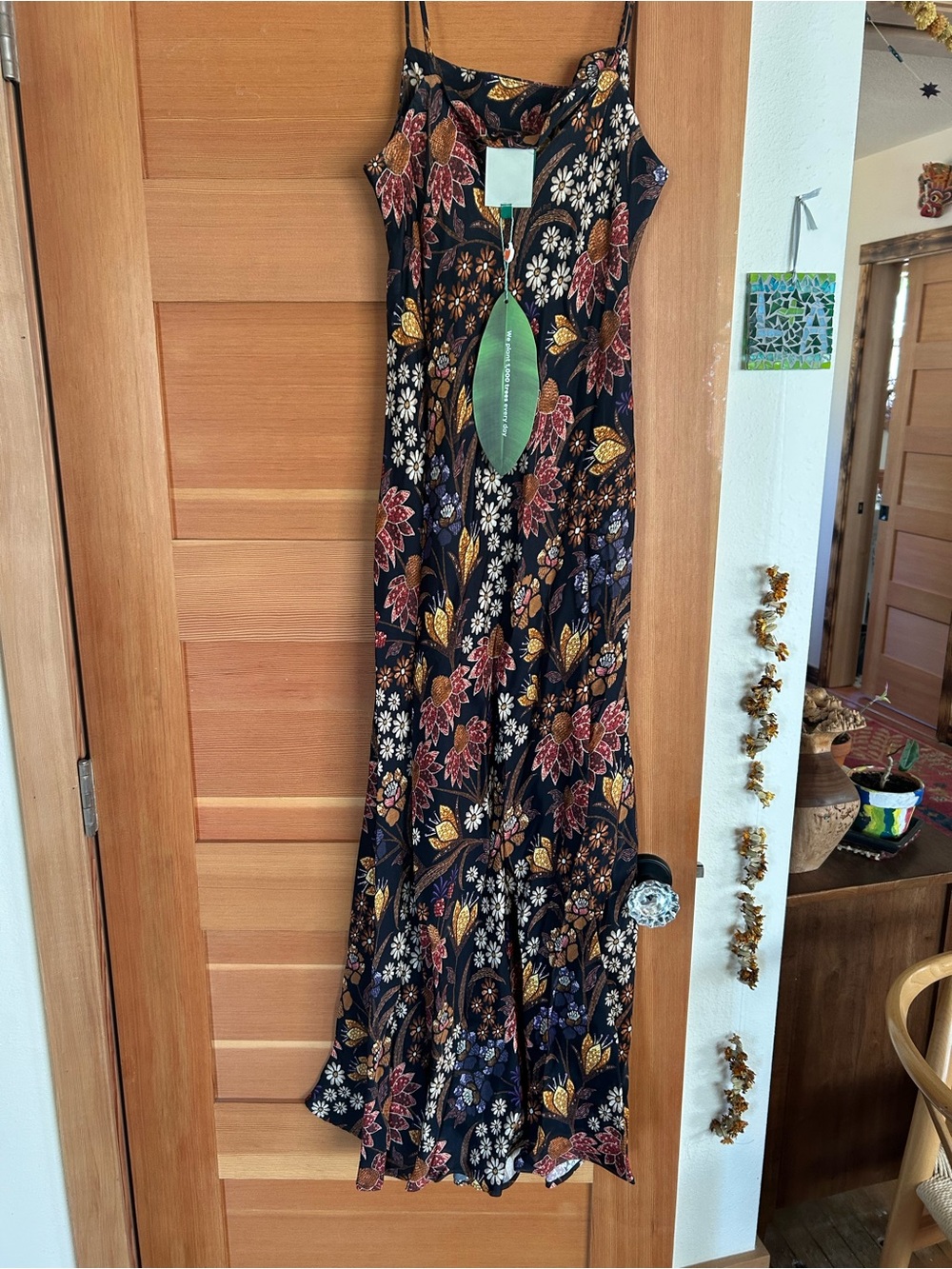 NWT Farm Rio Black Lili Slip Maxi Dress - Picture 4 of 4